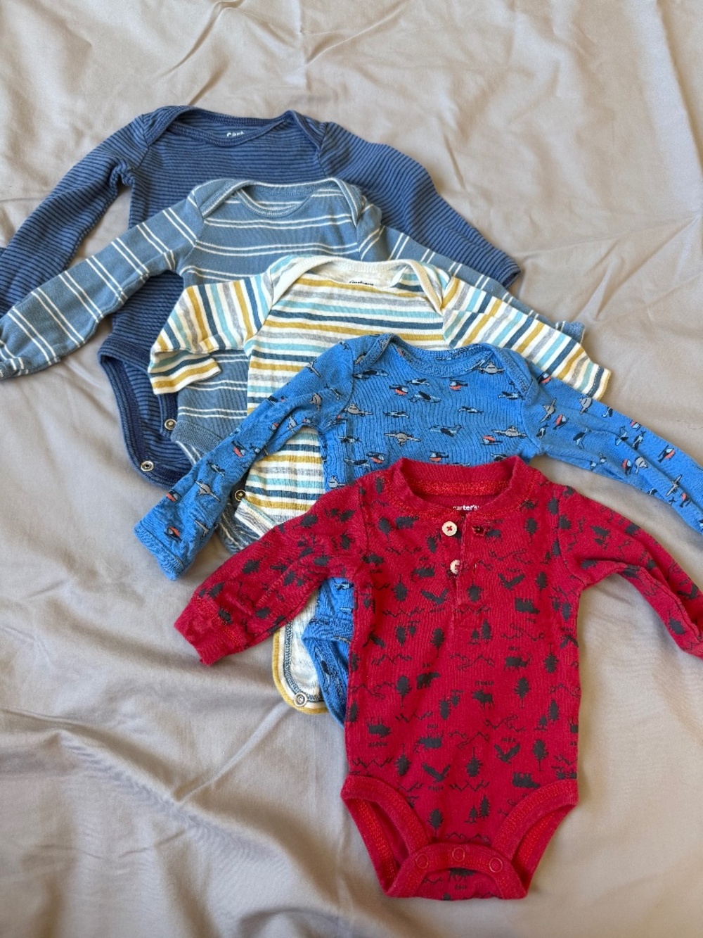 Newborn Boys Long-sleeve bodysuits Carter’s and Gerber